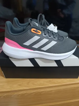 Zapatillas Adidas Runfalcon 3.0 w Grises y Rosas