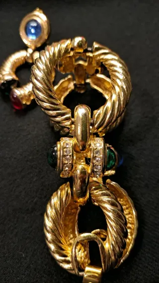 Conjunto Pulsera y Zarcillos elegantes, vintage.