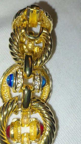 Conjunto Pulsera y Zarcillos elegantes, vintage.