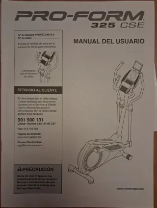 Elíptica Pro Form 325 cse