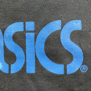 Felpa Asics blu con logo grande