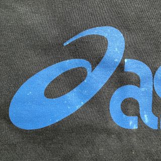 Felpa Asics blu con logo grande