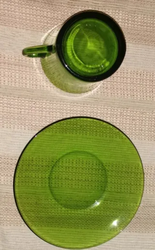 6 Juegos desayuno Duralex cristal verde