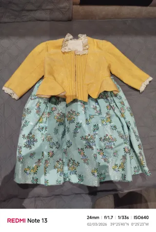 Traje Fallera Niña 2/3 Años