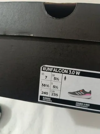 Zapatillas Adidas Runfalcon 3.0 w Gris/Rosa