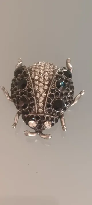 Alfinete Prata Joaninha