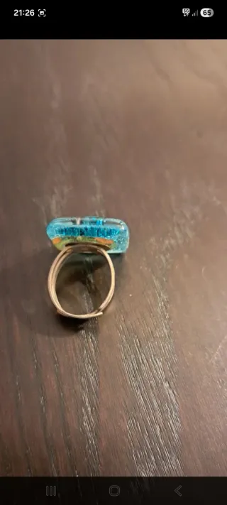 Anillo piedra azul y turquesa