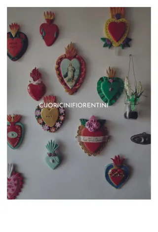 Decorazione Sacro Cuore con fiocco