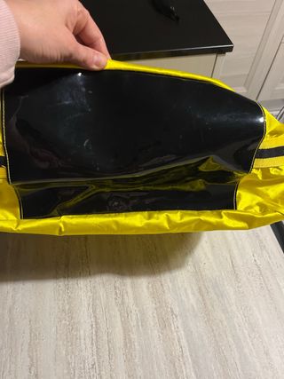 Borsa shopping Zippo grande gialla e nera