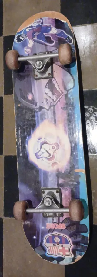 Skate FC Barcelona monopatín oficial usado Barça