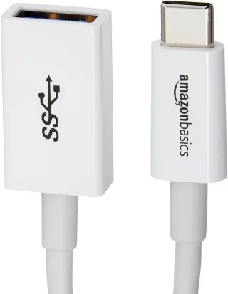 Amazon Basics Cable Adaptador convertidor Hembra de USB-C a USB-A 3.1, 1.ª Gen