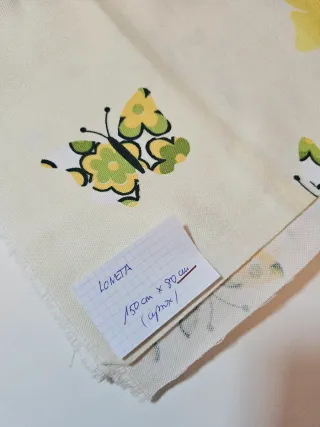 Pack 2 Telas Algodón y otra de Loneta Fina