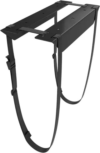 AISENS Soporte para CPU Debajo de Escritorio con Correa Negro
