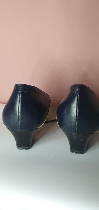 Scarpe Burda Firenze Pelle Beige/Nero Tg 38