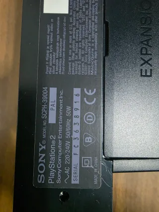 Consola PlayStation 2 Fat Negra + Mando y Cables