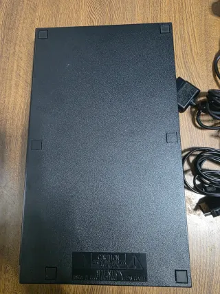 Consola PlayStation 2 Fat Negra + Mando y Cables