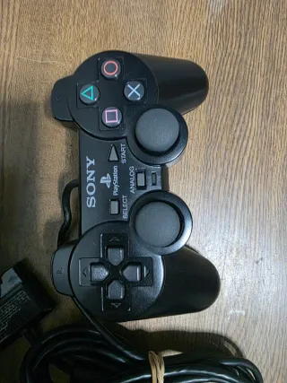 Consola PlayStation 2 Fat Negra + Mando y Cables