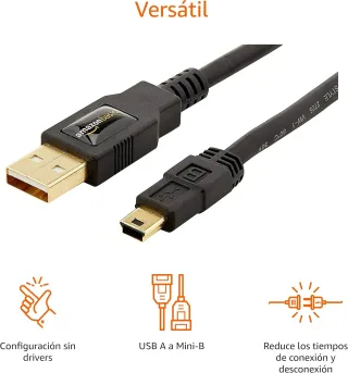 Amazon Basics USB-A a Mini USB Cable 2.0 de, 0.9 mt