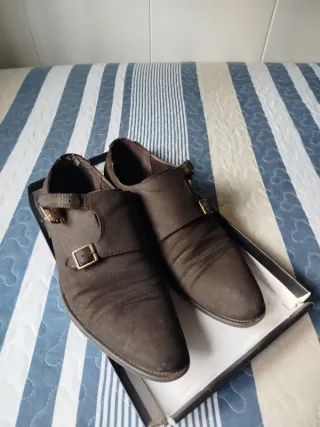 Zapatos Doble Hebilla Marrón Pier One