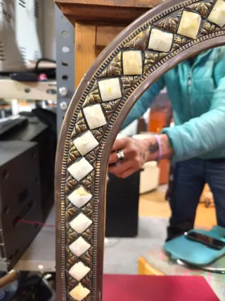 Espejo Antiguo Étnico Decorado