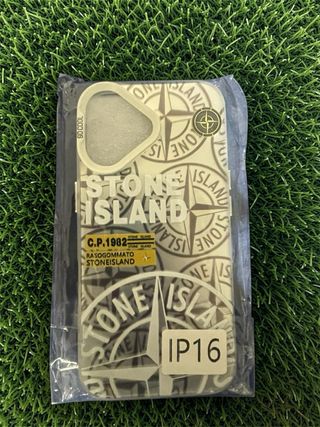 Funda Stone Island Gris y Blanca iPhone 16