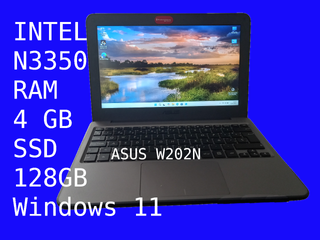 ASUS W202N Intel N3350 4GB RAM 128GB SSD Win11