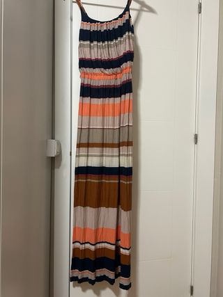 Vestido largo MNG Collection rayas S