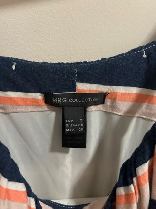 Vestido largo MNG Collection rayas S