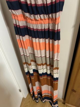 Vestido largo MNG Collection rayas S