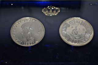 Monedas del 25 aniversario de la boda de S.S.M.M.