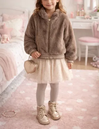 Casaco pêlo sintético menina Name it 8 anos