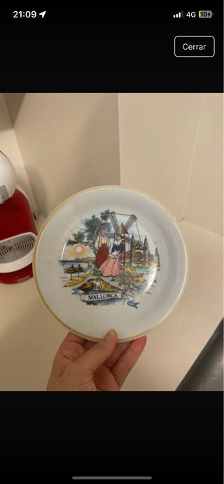 Plato de porcelana souvenir Mallorca