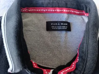 Polo Zara Man Negro Talla L