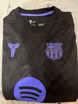 Camiseta pre-partido FC Barcelona Negra Spotify