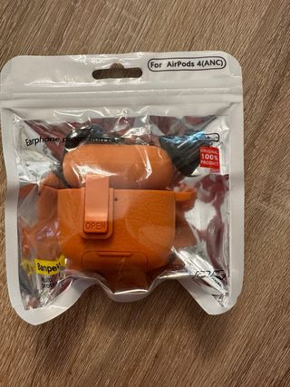 Funda AirPods pro 2 Naranja con Mosquetón