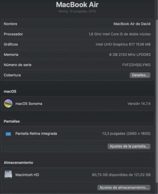 MacBook Air 13 Gris Espacial