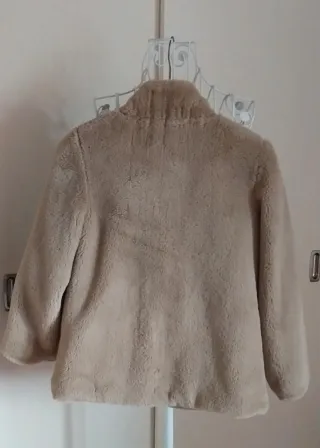 Casaco pêlo sintético bege menina Name it