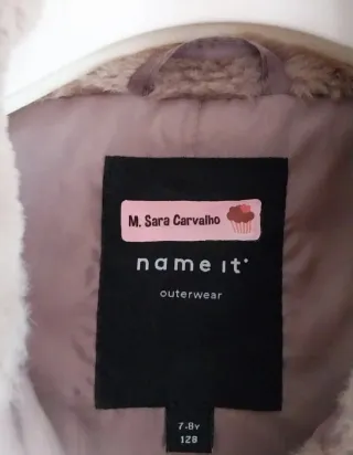Casaco pêlo sintético bege menina Name it