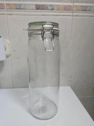 Set 3 Botes Cocina Cristal Cierre Hermético