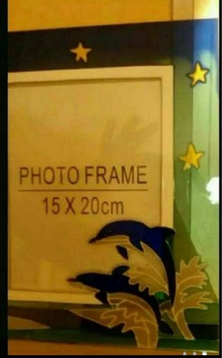 Portafotos cristal luna y delfines 15x20