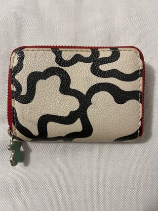 Monedero Tarjetero TOUS Beige y Negro