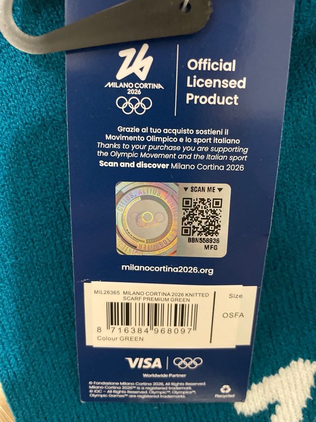 Bufanda Oficial Milano Cortina 2026