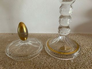 Bombonera Joyería Cristal y Oro Siglo XX