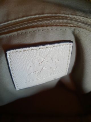 Zaino La Martina avorio con Logo Oro