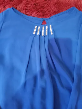 Blusa azul mujer