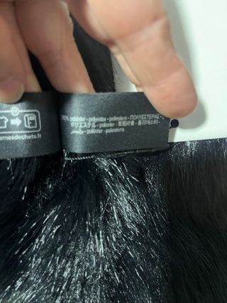 Bufanda Zara efecto pelo negra