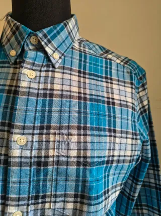 Camicia / camisa Wrangler a quadri blu/bianca