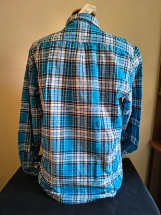Camicia / camisa Wrangler a quadri blu/bianca