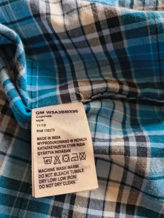 Camicia / camisa Wrangler a quadri blu/bianca