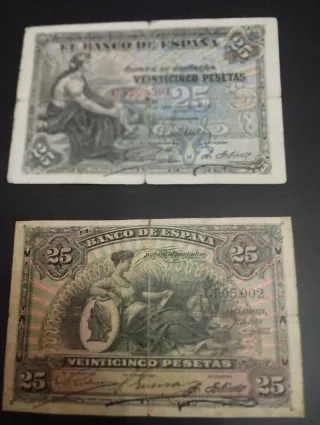 2 Billetes 100 Pesetas Banco de España 1925